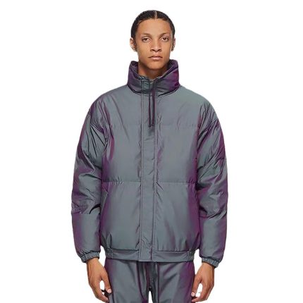 Fear of God ESSENTIALS Grey Iridescent Puffer Jacket
