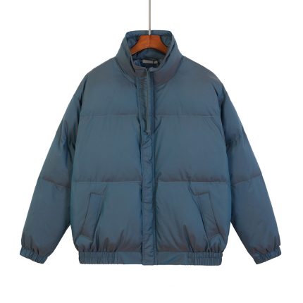 Fear of God ESSENTIALS Blue Iridescent Puffer Jacket