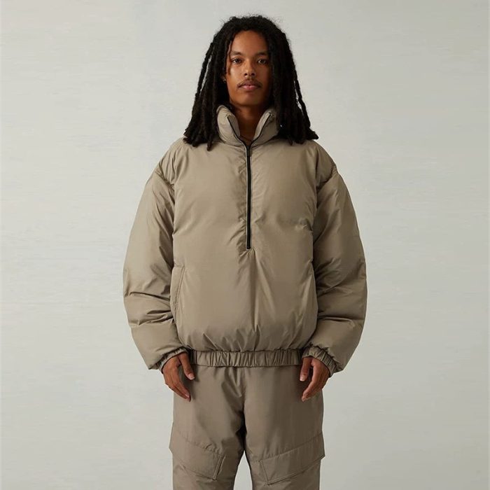 Fear of God Essentials Desert Taupe Quilted Pullover Jacket