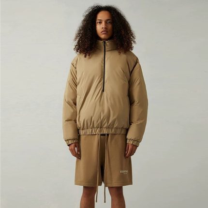 Essentials Fear Of God Oak Quilted Pullover Jacket